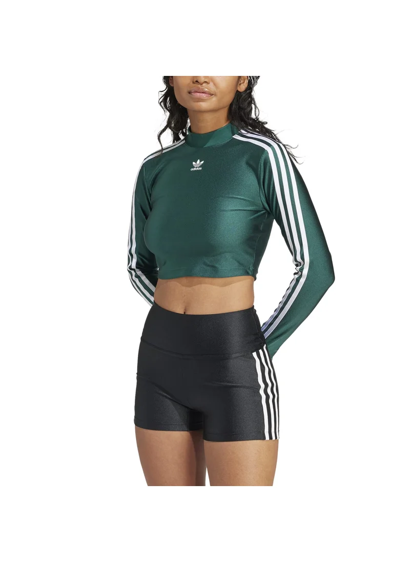 Adidas adidas 3 S CROPPED LS Green Originals Women T-SHIRTS