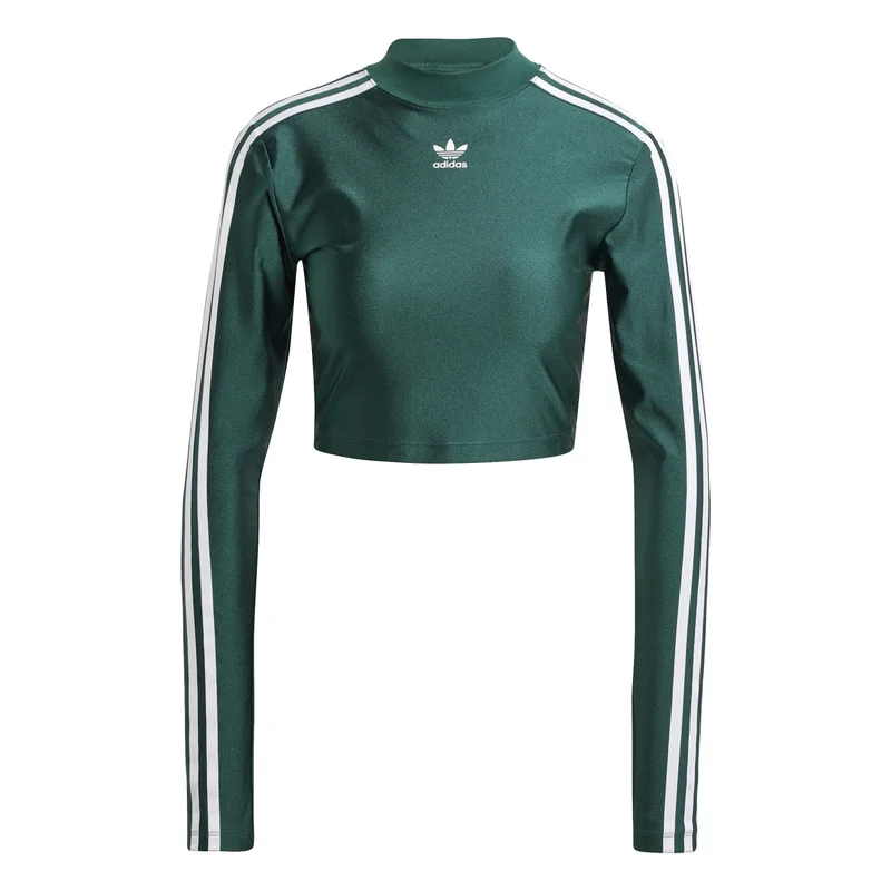 Adidas 3 S CROPPED LS Green Originals Women T-SHIRTS