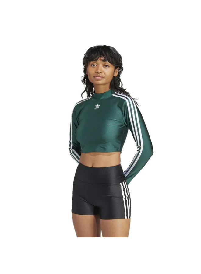 Adidas 3 S CROPPED LS Green Originals Women T-SHIRTS