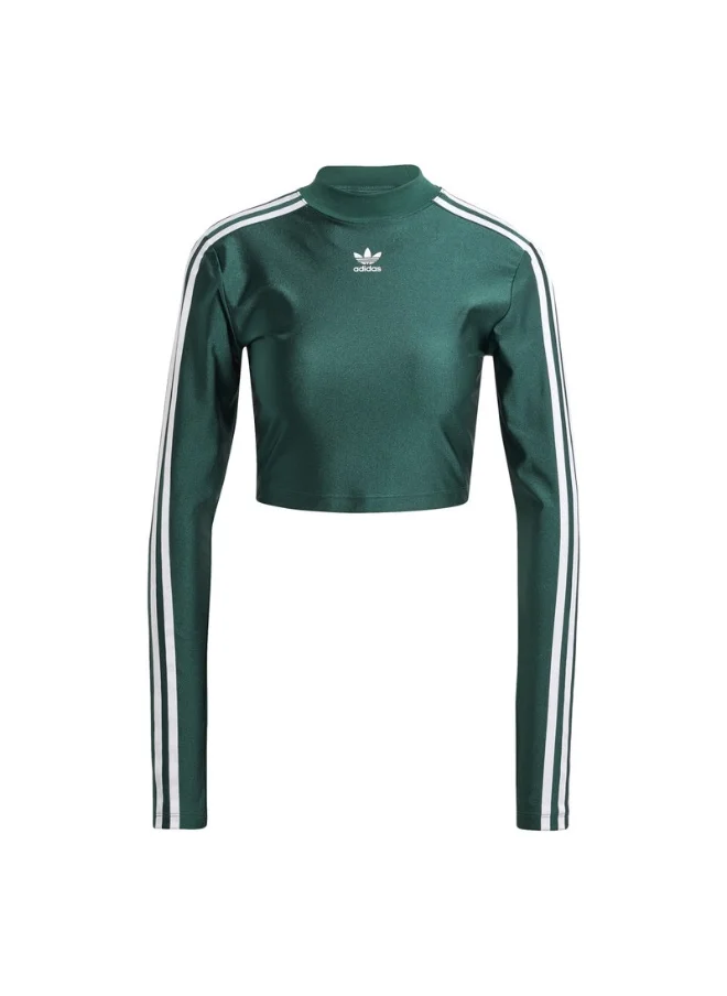 Adidas adidas 3 S CROPPED LS Green Originals Women T-SHIRTS