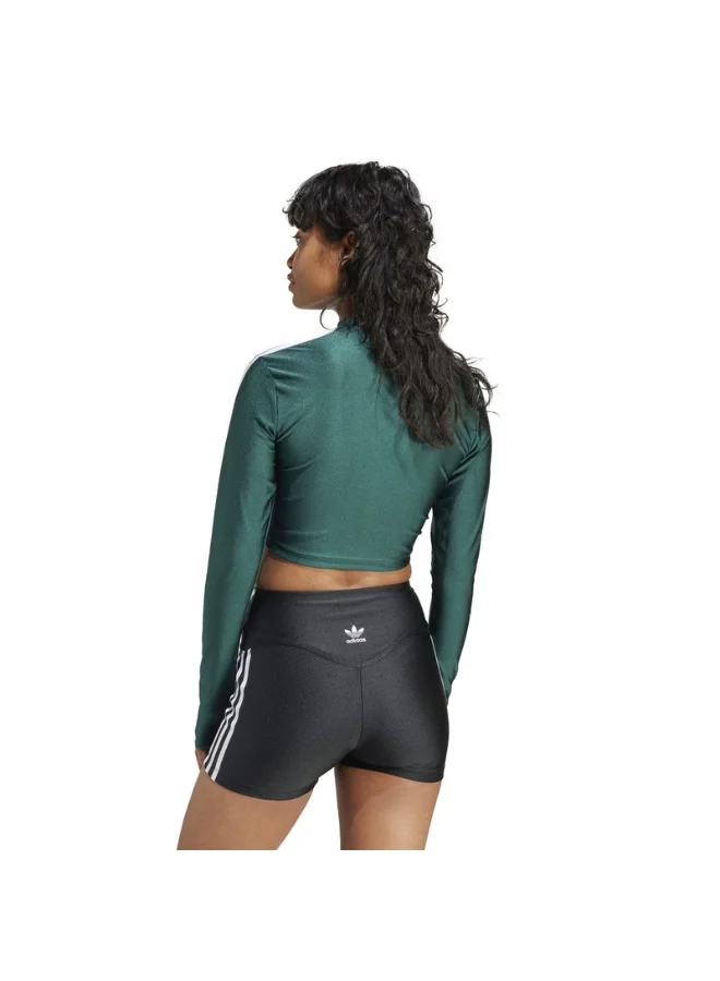 Adidas 3 S CROPPED LS Green Originals Women T-SHIRTS