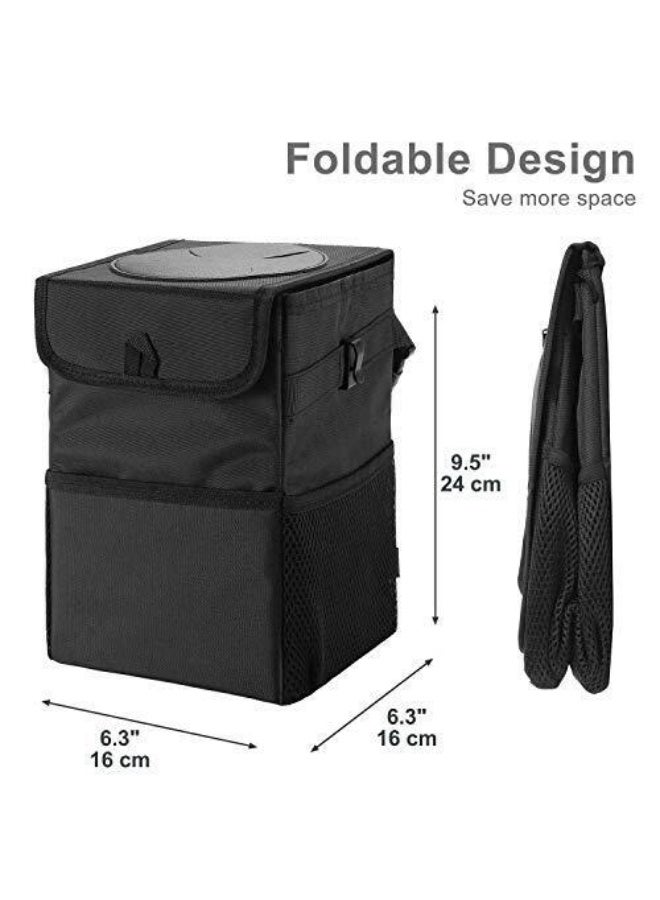 Portable Closeable Storage Pockets For Car Trash Can, Waterproof Auto Car Accessories Organizer Garbage Dump - Image 3