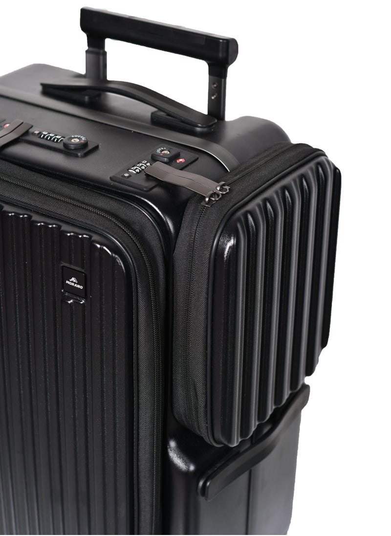 MORANO - Morano smart carry-on 20'' inch luggage with large storage compartments a side pocket with a special lock and a pocket for tablets and documents Size  37*28*50 cm - Image 1