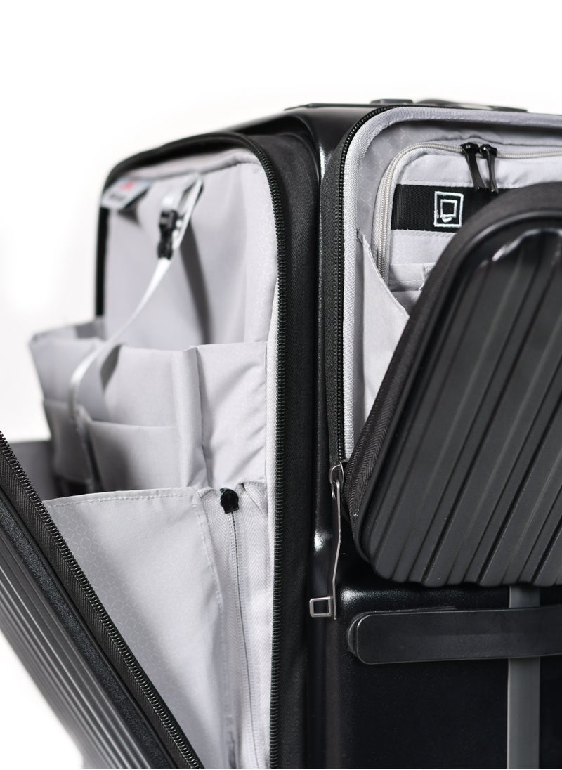 MORANO - Morano smart carry-on 20'' inch luggage with large storage compartments a side pocket with a special lock and a pocket for tablets and documents Size  37*28*50 cm - Image 1