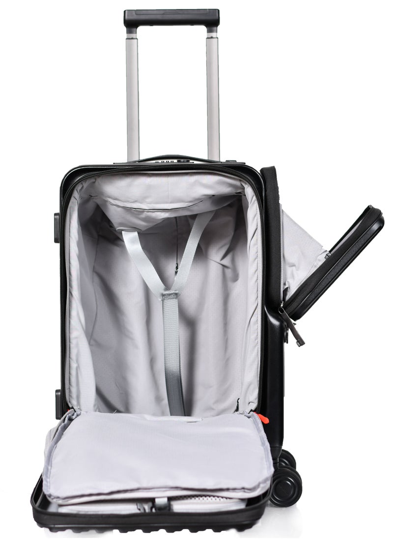 MORANO - Morano smart carry-on 20'' inch luggage with large storage compartments a side pocket with a special lock and a pocket for tablets and documents Size  37*28*50 cm - Image 1