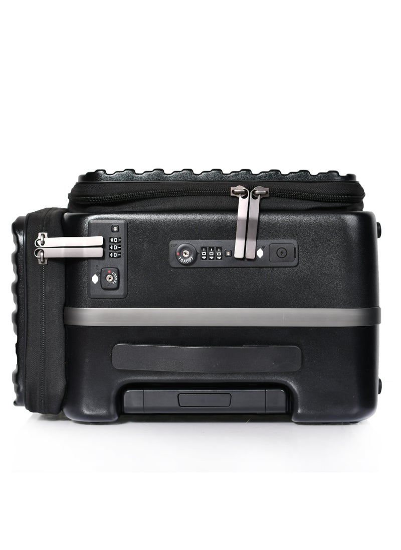 MORANO - Morano smart carry-on 20'' inch luggage with large storage compartments a side pocket with a special lock and a pocket for tablets and documents Size  37*28*50 cm - Image 1