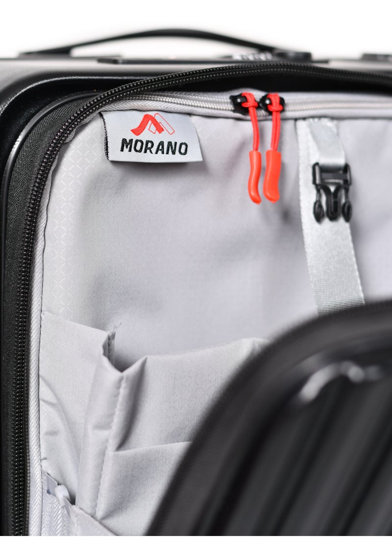 MORANO - Morano smart carry-on 20'' inch luggage with large storage compartments a side pocket with a special lock and a pocket for tablets and documents Size  37*28*50 cm - Image 1