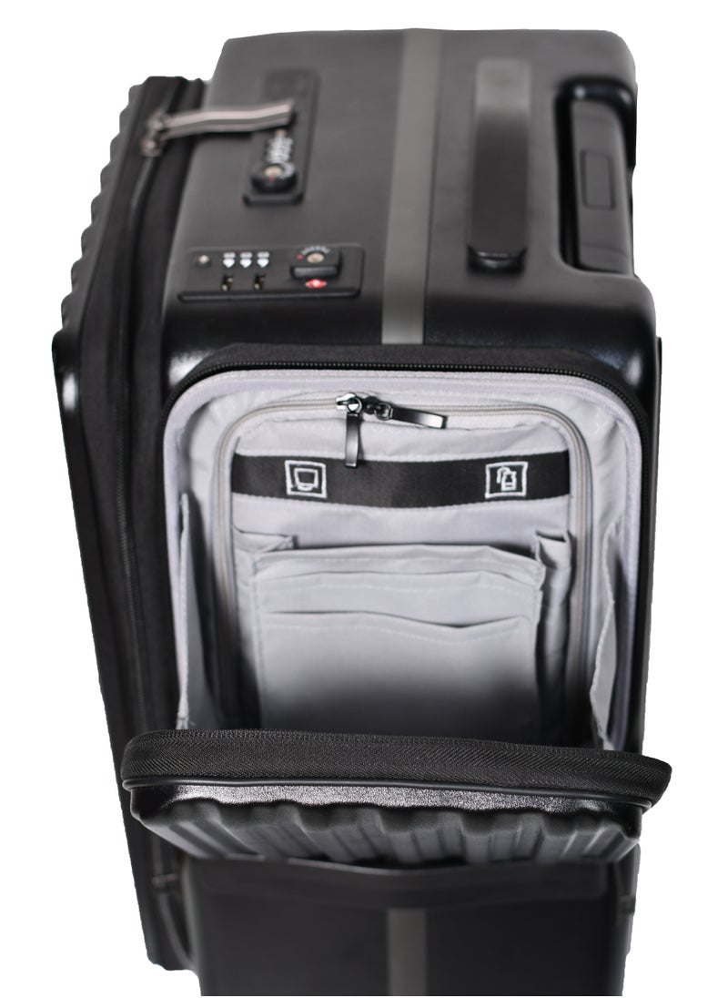 MORANO - Morano smart carry-on 20'' inch luggage with large storage compartments a side pocket with a special lock and a pocket for tablets and documents Size  37*28*50 cm - Image 1