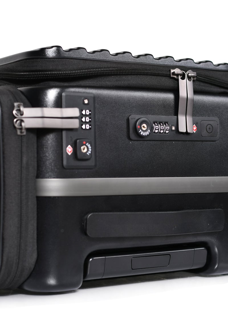 MORANO - Morano smart carry-on 20'' inch luggage with large storage compartments a side pocket with a special lock and a pocket for tablets and documents Size  37*28*50 cm - Image 1