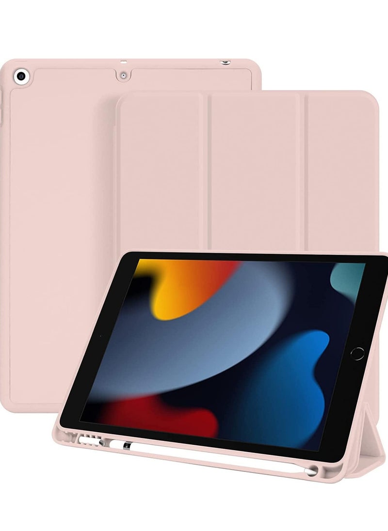 ELTRAZONE iPad 10.2 Case  iPad 9th 8th 7th Generation Case Auto Wake & Sleep Cover  Protective Cover with Pencil Holder Having Slim Soft TPU Back Smart Trifold Stand  Pink - Image 1