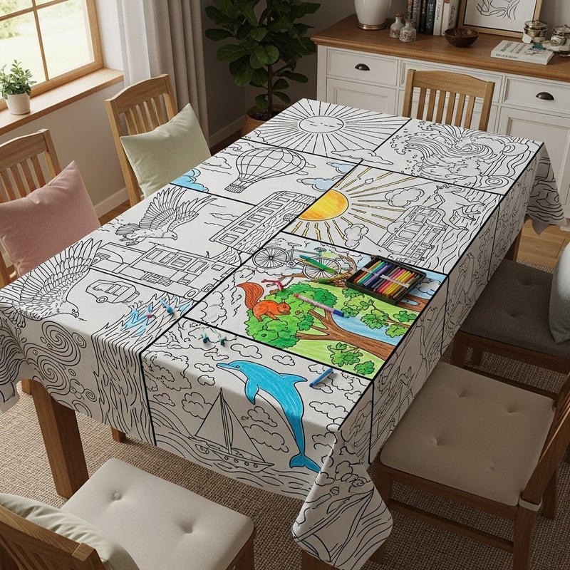general Coloring My Tablecloth Things That Move Washable Mealtime Activity Cloth - Image 2
