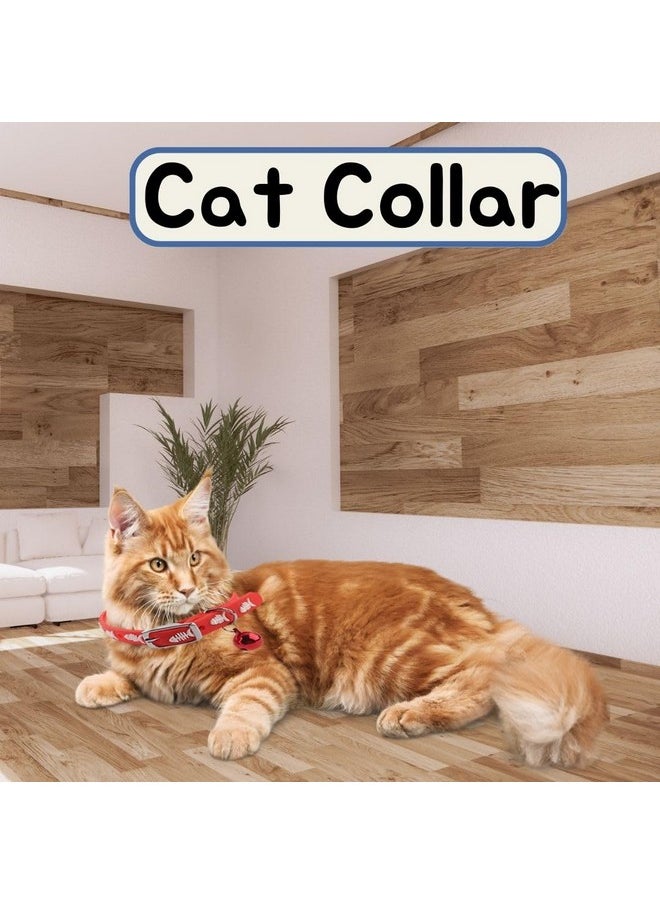 Sage Square 'S Multicolored Adjustable Rubber Silicone Cat Collar With Bell | Where Training Meets Style In A Vibrant Feline Design | Durable Rubber Silicone Promises Lasting Wear (Red)  - Image 3