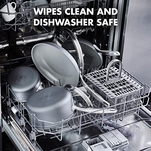 GreenPan Chatham Tri-Ply Stainless Steel Healthy Ceramic Nonstick 8" Frying Pan Skillet, PFAS-Free, Induction Suitable, Dishwasher Safe, Silver - Image 3