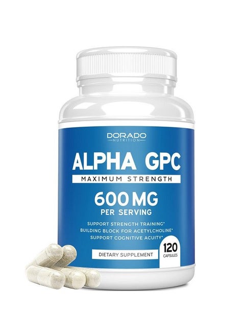 Alpha Gpc 600Mg Per Serving 120 Vegan Capsules Choline Brain Supplement For Acetylcholine Advanced Memory Formula Focus And Brain Support Supplement Usa Made Non Gmo Vegan 120 Count
