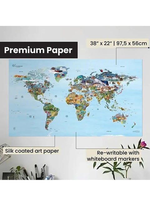 Awesome Maps - Little Explorers Map Poster - 97.5x56cm