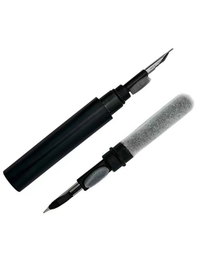 Generic Cleaning Set for Airpods Pro 1 2 3 Multifunctional Cleaning Pen with Soft Brush Flocked Sponge for Bluetooth Headphone Case Cleaning Tool Black 