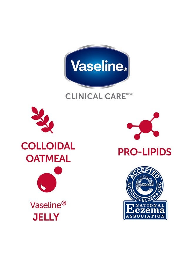 Vaseline كريم لوشن مهدئ للإكزيما لليدين والجسم للبشرة الجافة بدون رائحة كريم سريري لوشن للجسم مع دقيق الشوفان لحماية البشرة جل بروليبيدز 6.8 أونصة لكل منهما (عبوة من 2)  - Image 5