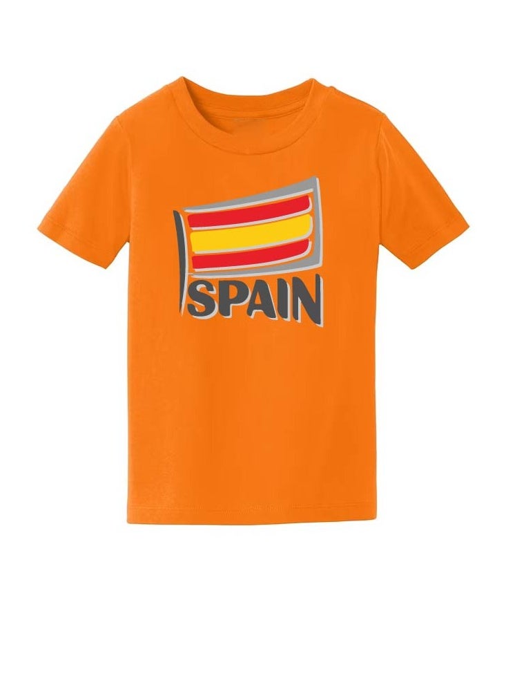 Generic - Spain Kids T-Shirt for Boys - Round Neck Short Sleeve Cotton T-Shirt - Soft and Comfortable Kids Boys Tshirt - Perfect for Spanish Souvenirs - Image 1