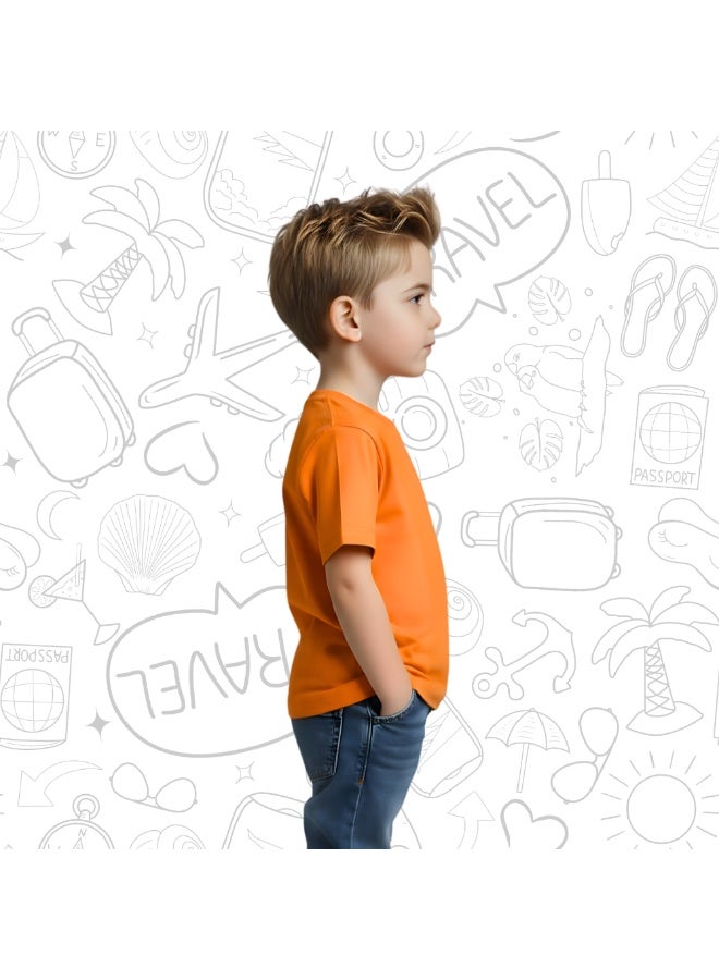 Spain Kids T-Shirt for Boys - Round Neck Short Sleeve Cotton T-Shirt - Soft and Comfortable Kids Boys Tshirt - Perfect for Spanish Souvenirs - Image 5