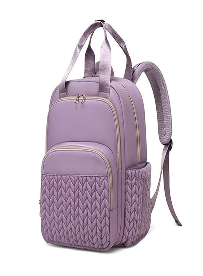 Winnies Diaper Backpack for Multi-Function Bag with Changing Pad Insulated Bottle Holders Large Capacity diaper backpack for Travel Essentials Moms & Dads New Born Babys (Purple) - Image 1