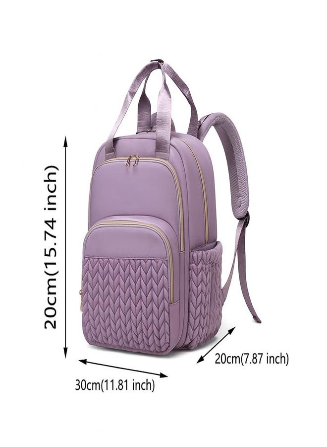 Winnies Diaper Backpack for Multi-Function Bag with Changing Pad Insulated Bottle Holders Large Capacity diaper backpack for Travel Essentials Moms & Dads New Born Babys (Purple) - Image 4