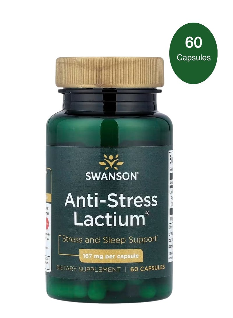 SWANSON Anti-Stress Lactium 167 mg 60 Capsules - Image 1