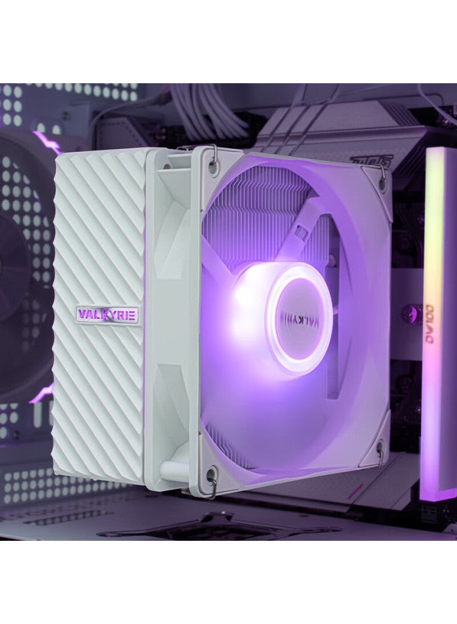 Valkyrie Aq125 Argb White Vk Cpu Air Cooler, Anti-gravity Four Heat Pipes Direct Touch, 12cm Fan, Compatible With Lga1700 Am5 - Image 5