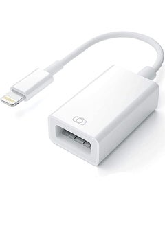 [Apple MFi Certified] Lightning to USB Camera Adapter for iPhone iPad, USB 3.0 OTG Data Sync Cable Adapter Compatible with iPhone 12 11 XS XR X 8 7 iPad to Card Reader Keyboard Mouse USB Flash Drive