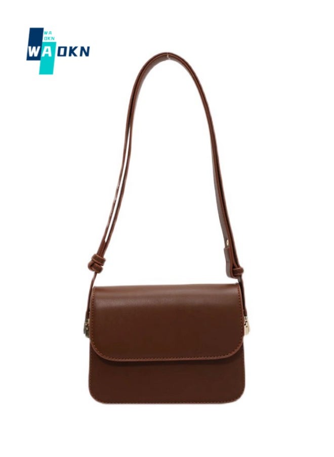 WAOKN - Women's Fashionable Shoulder Bag, Ladies Retro Solid Color Underarm Bag Crossbody Bag Side Bag Sling Bag, Daily Travel Crossbody Bag Handbag Tote Bags Carry Bags Clutch Bag - Image 1