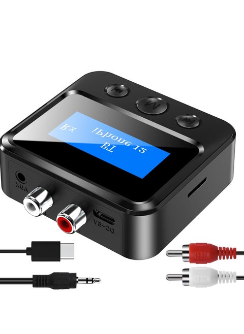 Bluetooth Transmitter Receiver, for TV Home Stereo, Long Range Bluetooth 5.0 Adapter, with 3D Surround aptX Low Latency Optical, for Home Stereo, Headphones, Speakers