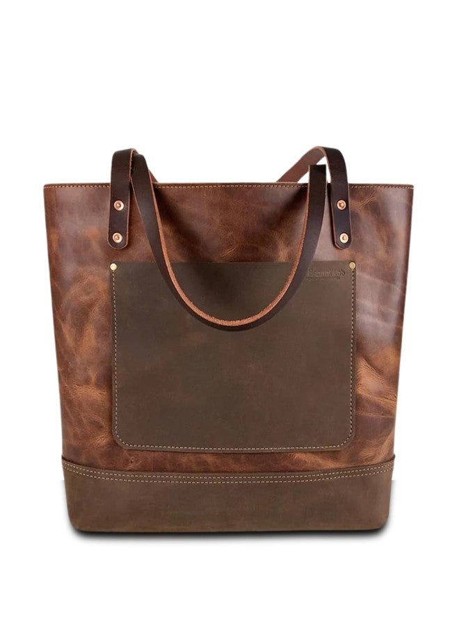 STRUTT CHARLOTTE - Legacy Leather Tote | Leather Tote bag for women | College | Office | Travel | Daily Use Large Tote |Travel bag Large shoulder bag | large shoulder handbag - Image 1