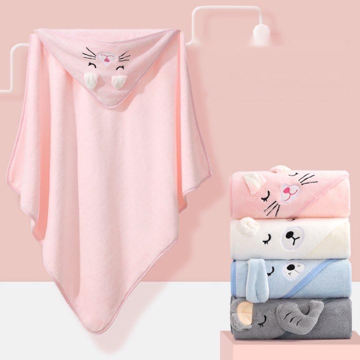 Gucilulu Hooded Baby Towel - Premium Soft Bath Towel for Baby, Newborn,Infant - Ultra Absorbent,Natural Baby Stuff Towel, Soft Coral Velvet Coral Fleece Bath Towel for Boys and Girls(Blue Puppy) - Image 3