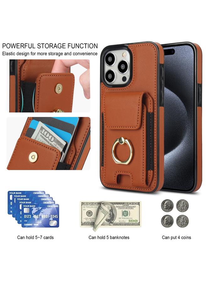 S-TOP Case For iPhone 14 Pro Elastic Card Bag Ring Holder Phone Case - Image 5