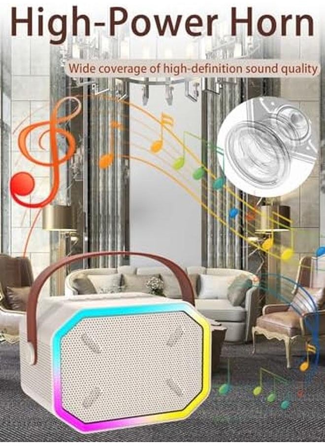 EqiEch - Karaoke Machine Portable Karaoke Systems Bluetooth Speaker With 2 Wireless Microphones Portable Karaoke Bluetooth With Magic Voice Led Light Support Tf Card For Pc、Tv、Mobile Phone - Image 1