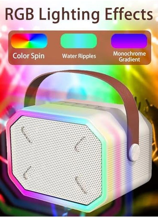 EqiEch - Karaoke Machine Portable Karaoke Systems Bluetooth Speaker With 2 Wireless Microphones Portable Karaoke Bluetooth With Magic Voice Led Light Support Tf Card For Pc、Tv、Mobile Phone - Image 1
