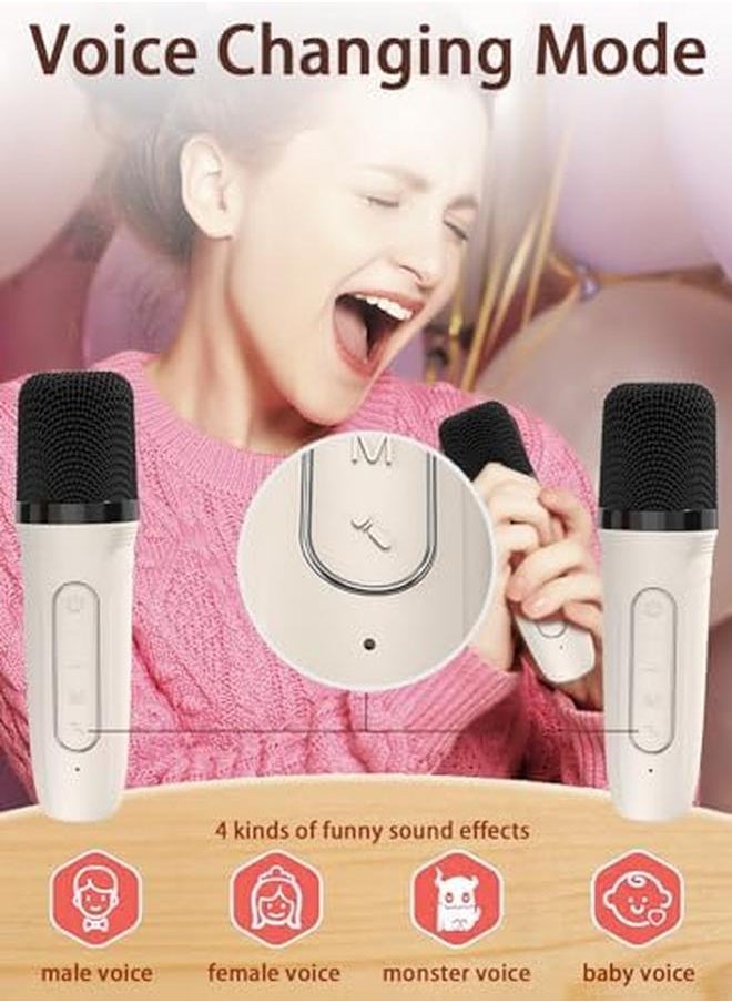 EqiEch - Karaoke Machine Portable Karaoke Systems Bluetooth Speaker With 2 Wireless Microphones Portable Karaoke Bluetooth With Magic Voice Led Light Support Tf Card For Pc、Tv、Mobile Phone - Image 1