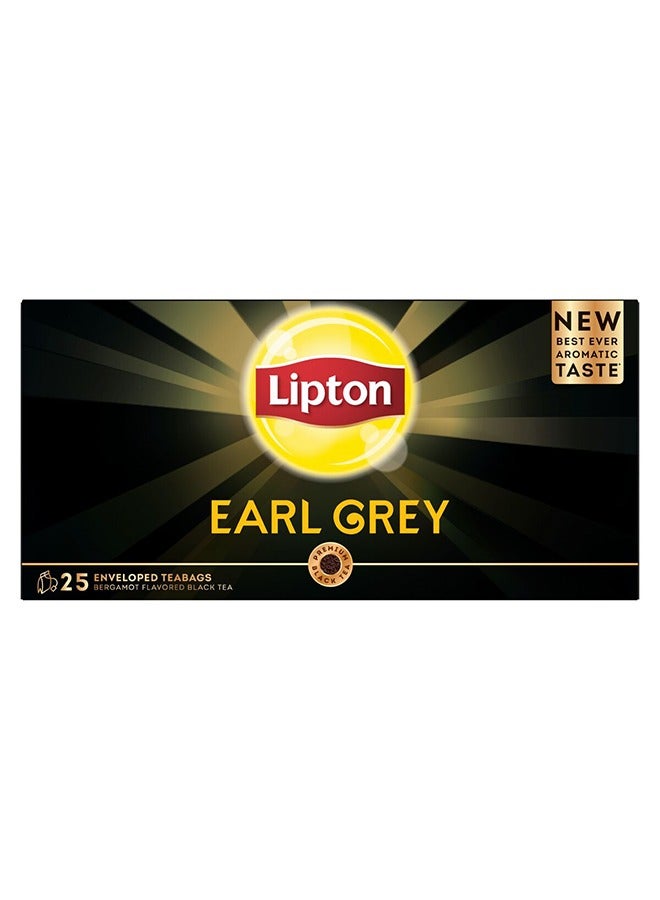 Lipton Earl Grey Envelope Tea 25 Teabags (37.5g) - Image 1