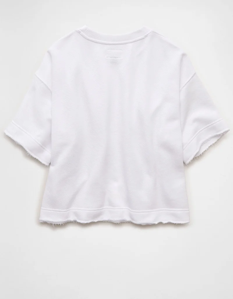 American Eagle  AE Boxy Short-Sleeve Sweatshirt for Women | Best Price UAE