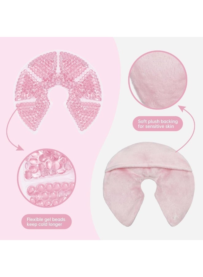 MileMelo 1 Pair Therapy Gel Pads – Hot & Cold Compress for Nursing Comfort, Essentials for Feeding Support and Postpartum Recovery Pink - Image 3