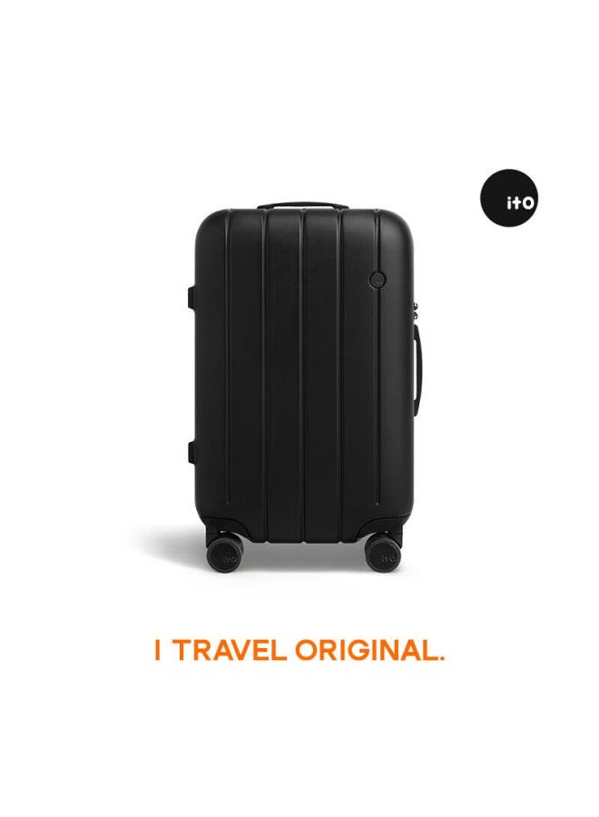 Ito Luggage Neat Suitcase, Trolley Case For Men And Women, Carry-on Luggage, 360° Wheels, Large Capacity, Obsidian Black, 22 Inches - Image 1