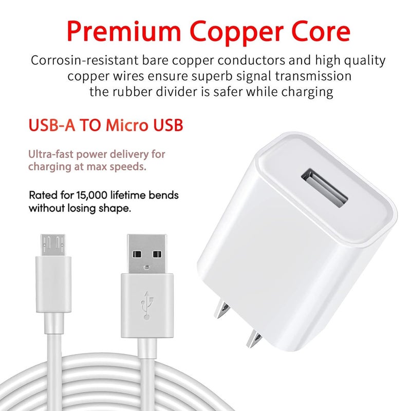 CYQAPC 10ft Long Micro USB Cable Android Charger for PS4 Controller XBXO ONE Charging Cable Power Cord for Wyze Cam v4/v3/OG/v3 Pro/Pan,YI Cam,SimpliSafe,Blink Mini, Ring Indoor Camera 2nd Gen & More - Image 5