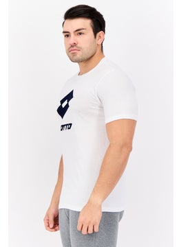 LOTTO Men Sportswear Fit Short Sleeves Running T-Shirt, White  - Image 4