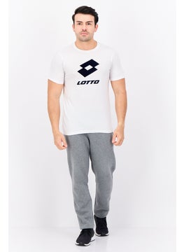 LOTTO Men Sportswear Fit Short Sleeves Running T-Shirt, White  - Image 3