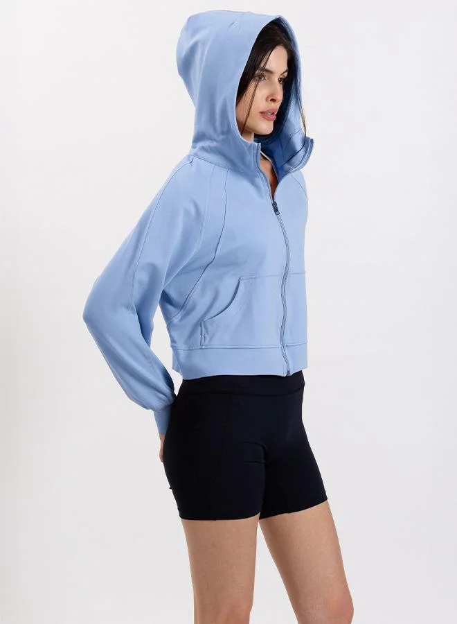 SHAPES CROPPED HOODIE JACKET