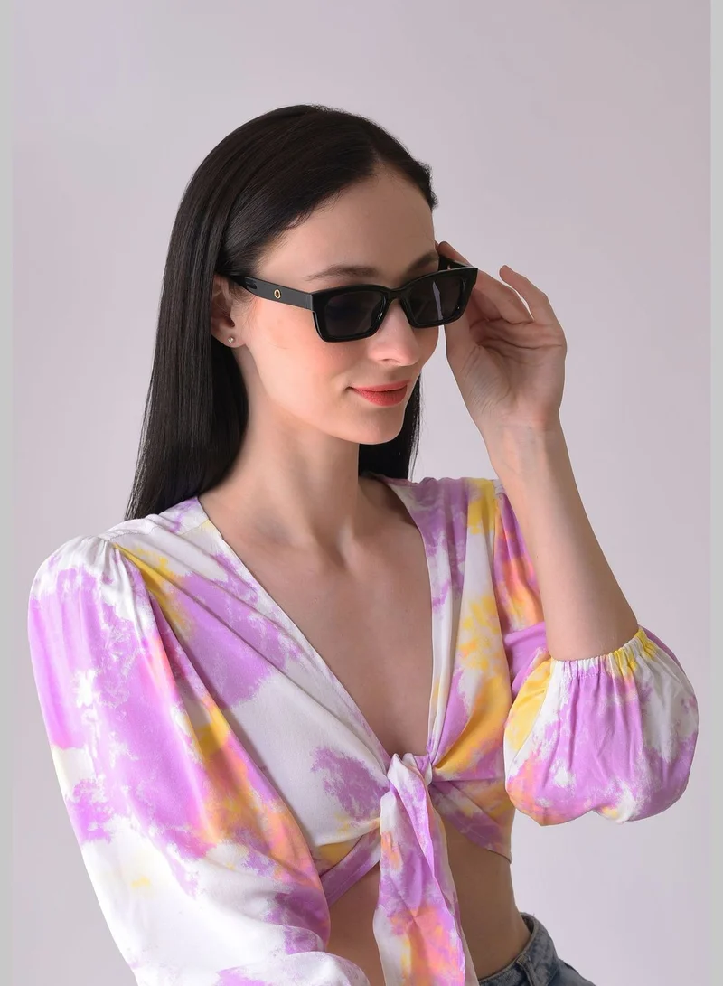 Haute Sauce Women Grey Lens Black Butterfly Sunglasses