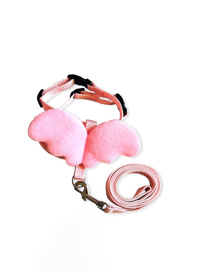 Cute Angel Wings Pet Harness with Leash Set, Adjustable Vest Harness for Cats & Small Dogs - Image 1