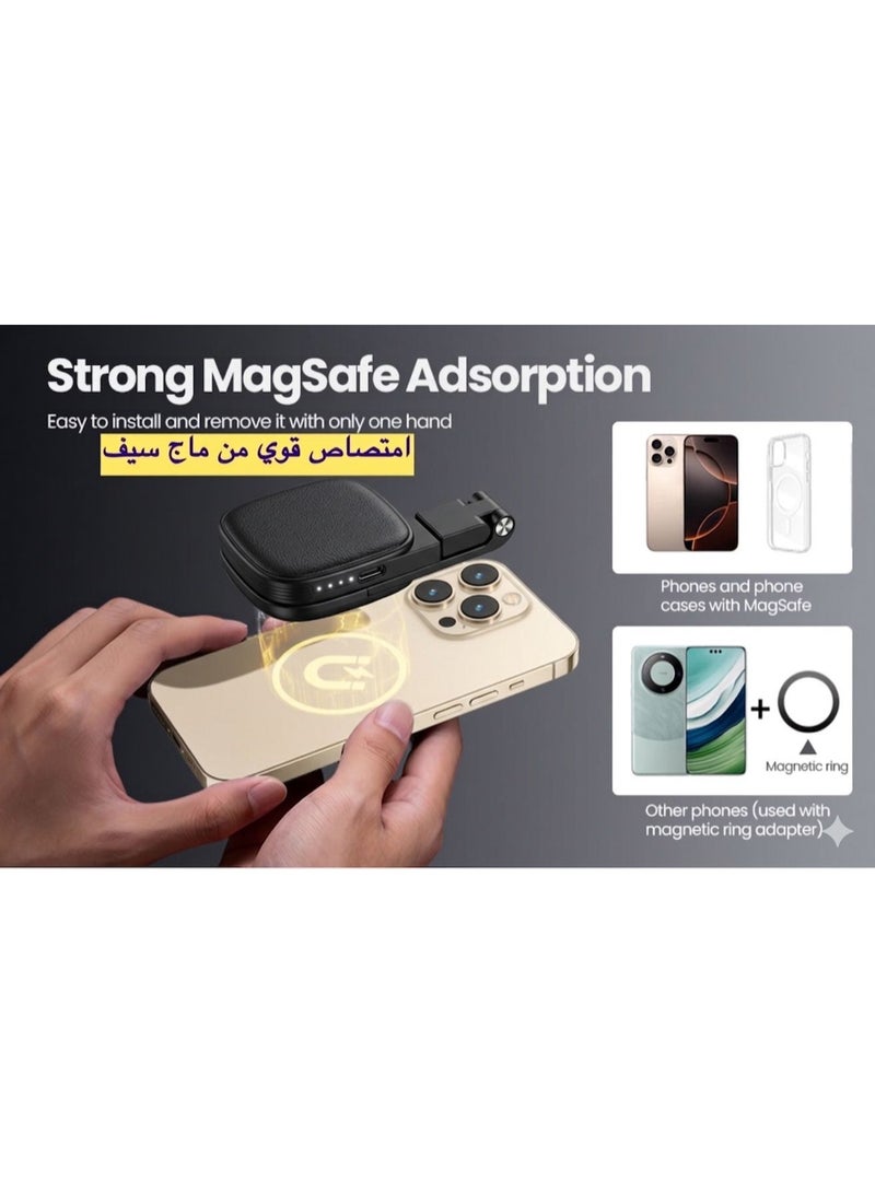 Rofee Magnetic Seifie Light With Full Screen Makeup Mirror ,48 LEDS , 10 levels, 3 color Models,Adjustable Angles,USB C Rechargeble , Compatible with Magsafe  & All Phone for Zoom , Makeup, Photography,Video Calls (BLACK) - Image 4