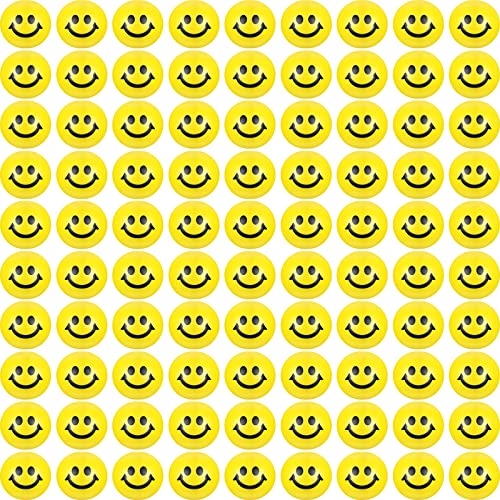 Vinsot 100 Pcs Stress Balls Bulk Smile Face 2 Inch Funny Stress Relief Balls Mini Foam Toys for Easter Basket Stuffers Finger Exercise School Prizes Party Bag FillersYellow - Image 1