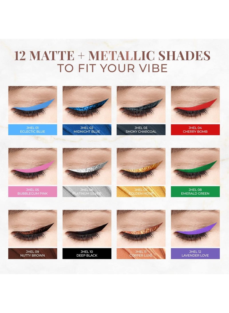 جاست هيربز كحل عيون عضوي غني ومقاوم للماء بزيت الجوجوبا وفيتامين هـ | سموكي فحم ٢٫٥ مل - Image 2