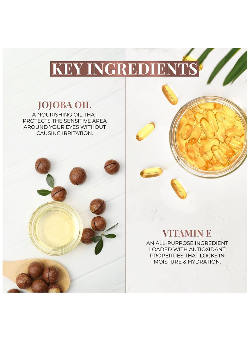 جاست هيربز كحل عيون عضوي غني ومقاوم للماء بزيت الجوجوبا وفيتامين هـ | سموكي فحم ٢٫٥ مل - Image 5